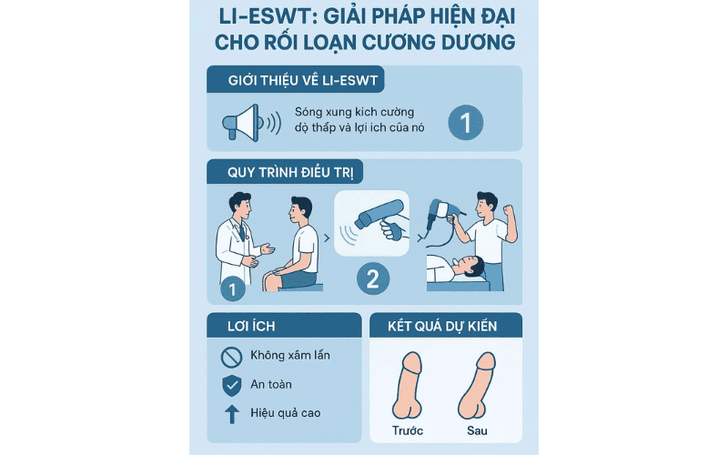 Sóng xung kích cường độ thấp (LI-ESWT) – công nghệ mới điều trị yếu sinh lý không xâm lấn